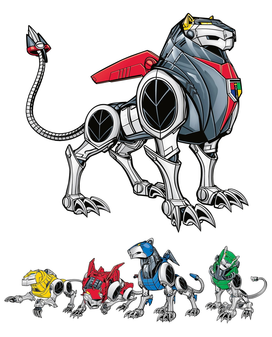 Image Voltron in Lion Modes.jpg.jpg Beast Wars Transformers Wiki