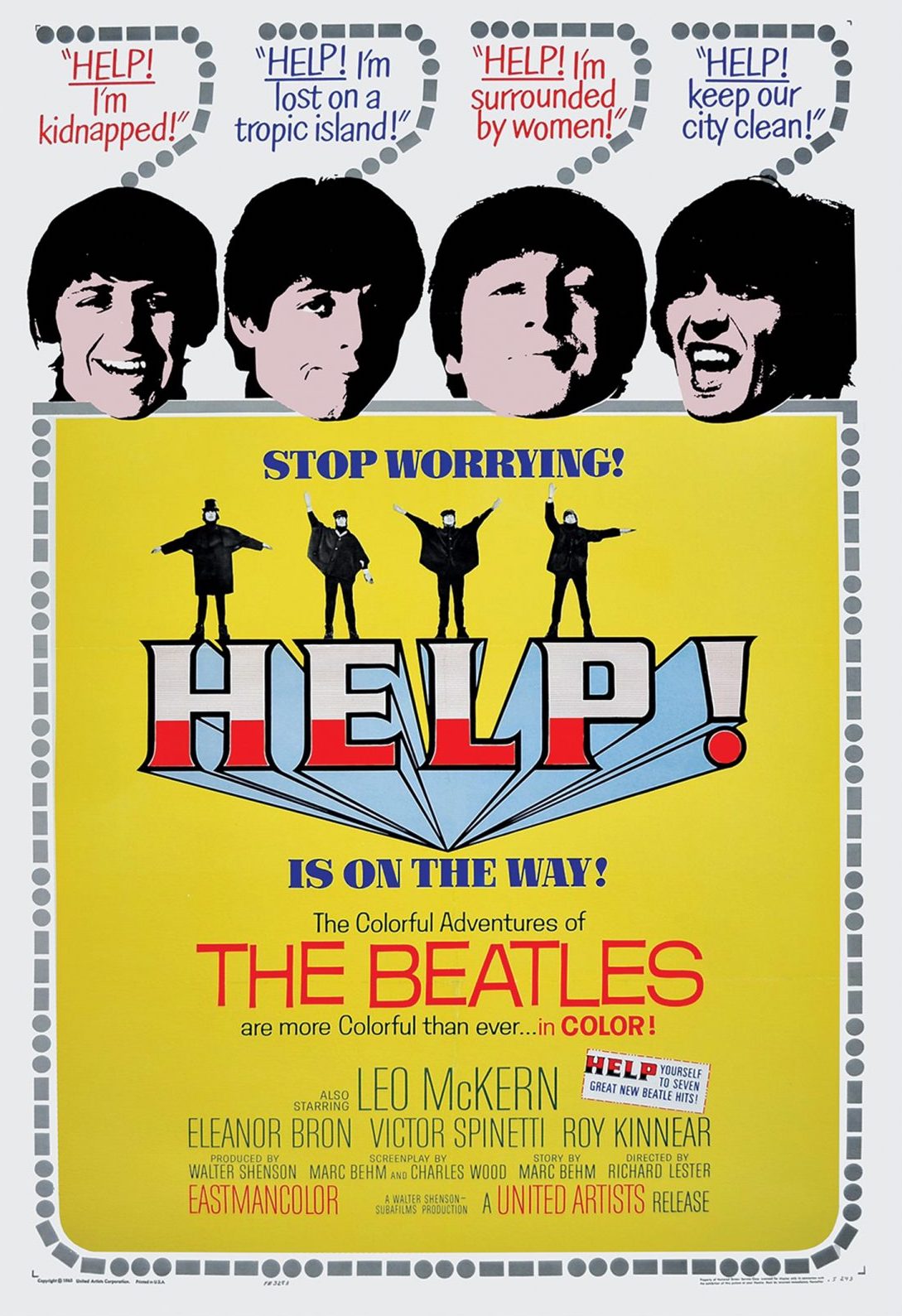 A Hard day/'s night The Beatles cult movie poster cult