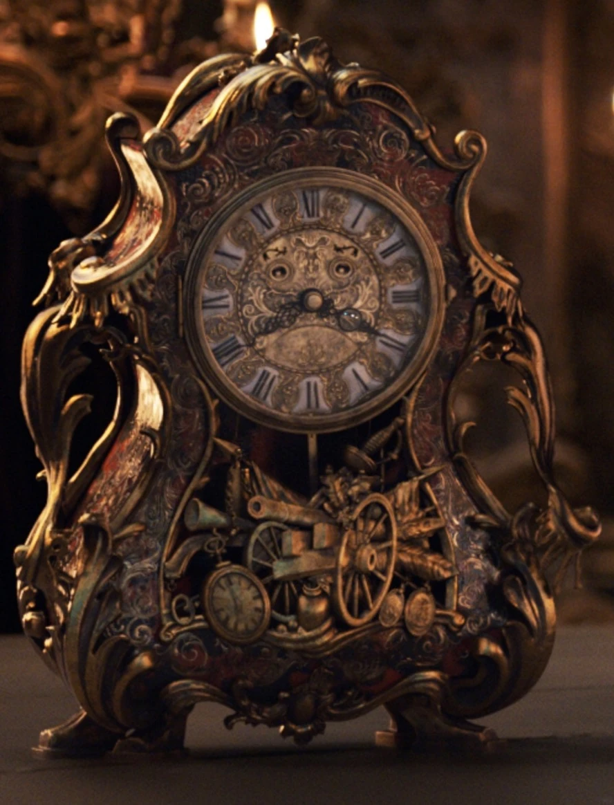 Pendule Cogsworth – La Belle Et La Bête – Édition Limitée Rare, Neuve