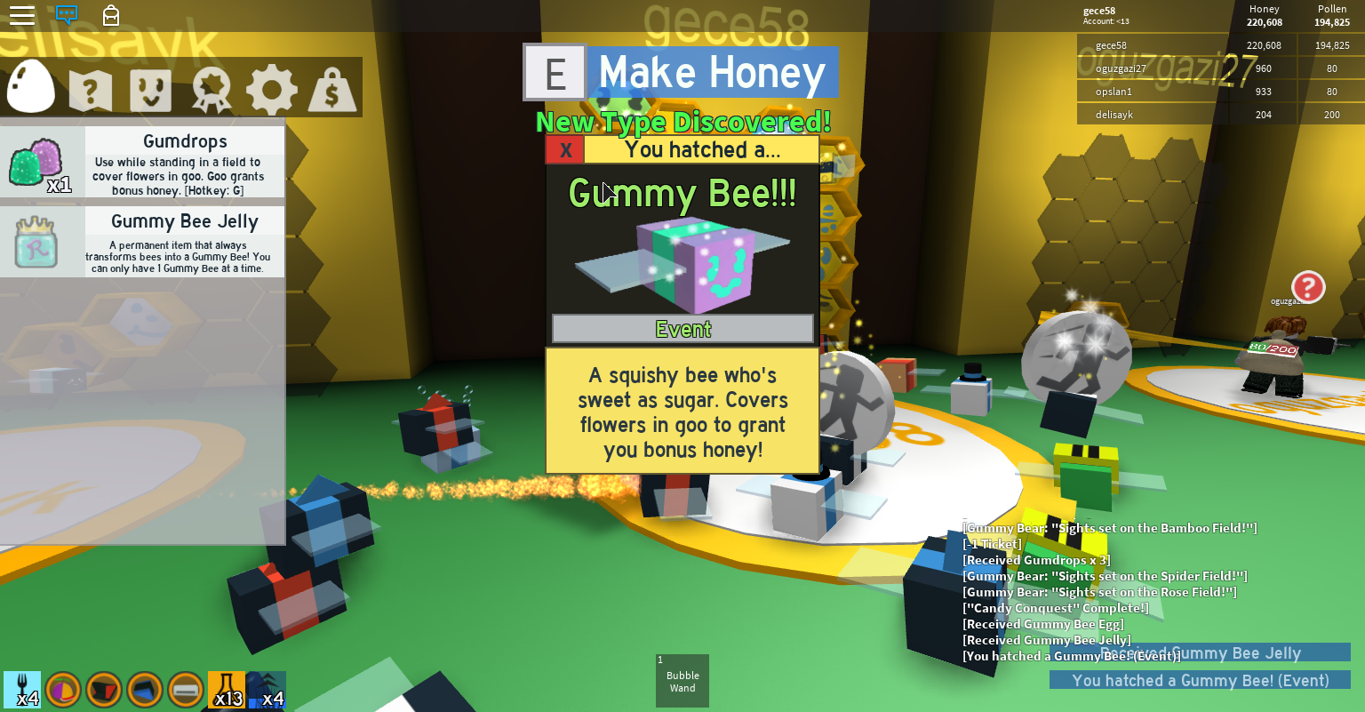 gummy bear roblox bee swarm simulator wiki fandom