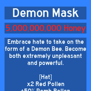 Demon Mask Bee Swarm Simulator Wiki Fandom