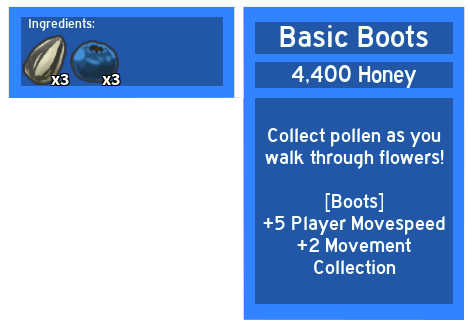 Basic Boots Bee Swarm Simulator Wiki Fandom