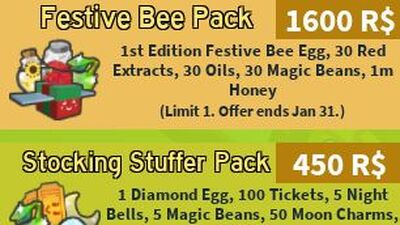 Roblox Bee Swarm Simulator Festive Bean