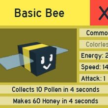 Stats Bee Swarm Simulator Wiki Fandom - roblox bee swarm simulator basic bee