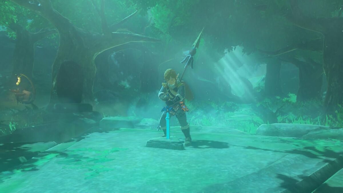 Zelda Breath of the Wild Master Sword with Link