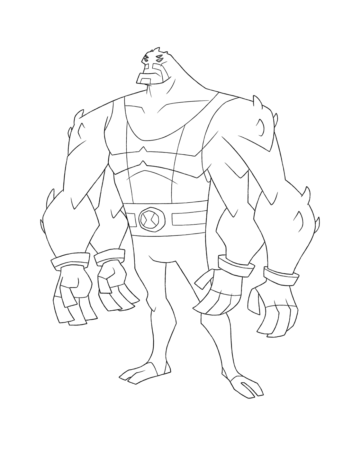 Image - Ben 10 Omniverse - 16 year old Four Arms Line Art.png | Ben 10