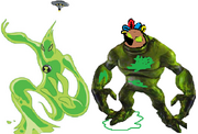 Ben transformado en Goop y Crash en sludge