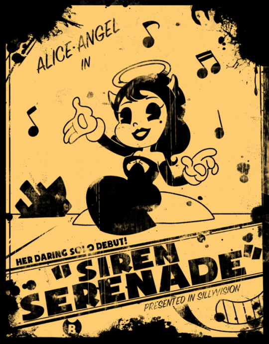 pixel art bendy and the ink machine alice angel