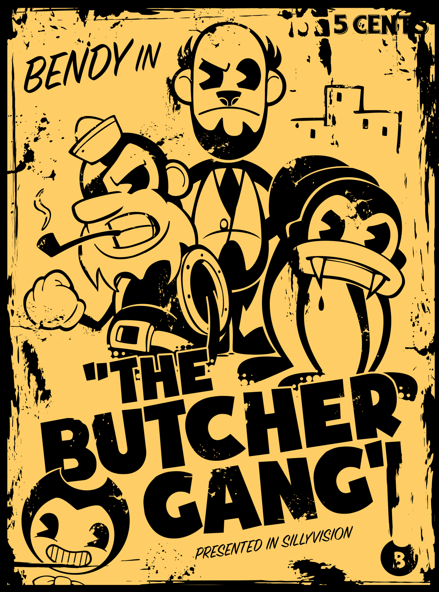 bendy and the ink machine butcher gang plush