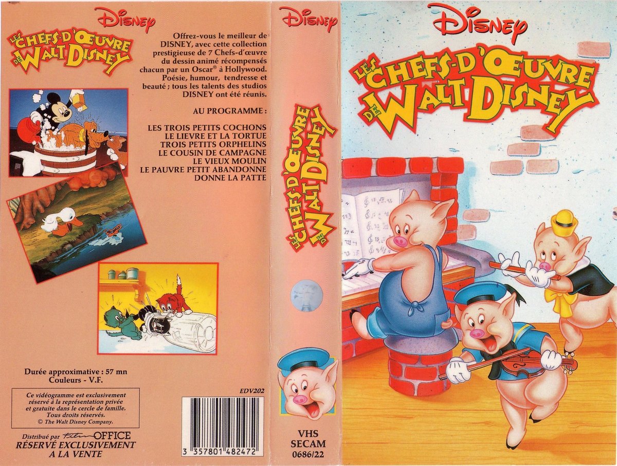Les Chefs D Oeuvre De Walt Disney WDHV (France) - Les chefs-d'oeuvre de Walt Disney (1991) (Vente) | Wiki