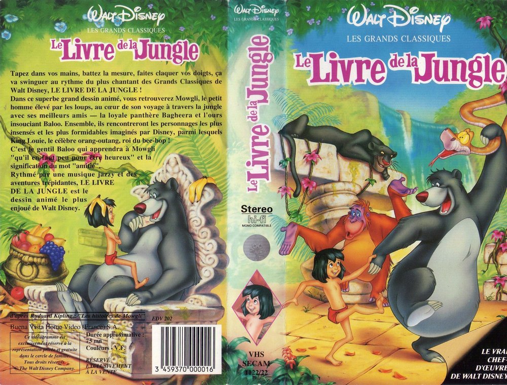 Distribution De Le Livre De La Jungle WDHV (France) - Le livre de la jungle (1993) (Vente) | Wiki Beta VHS