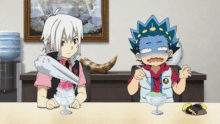 Shu eating shaved ice