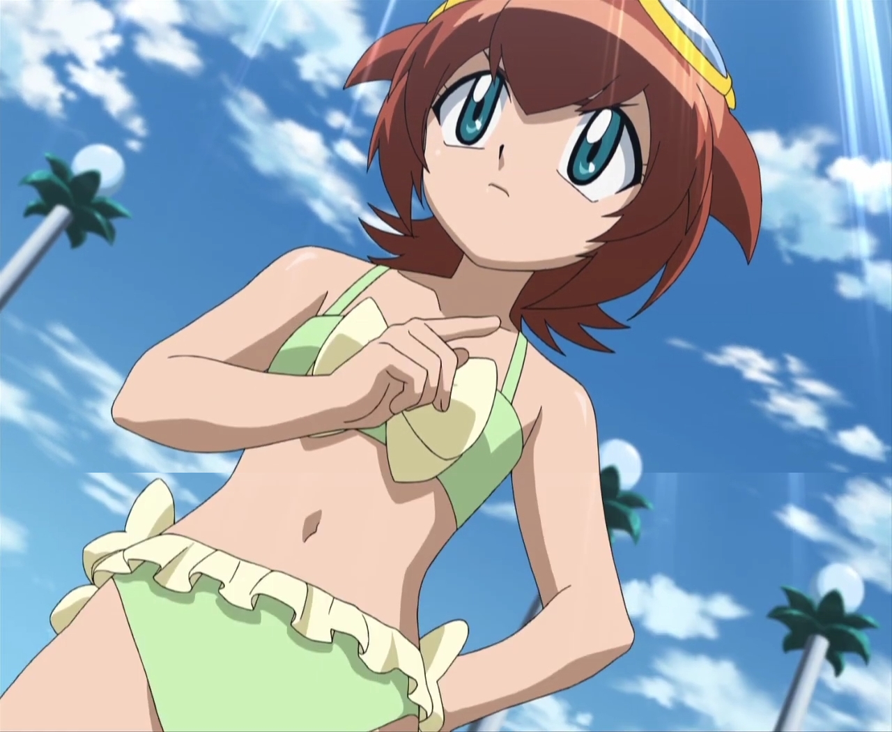 Image Madoka In Green Bikini Beyblade Wiki Fandom Powered By Wikia