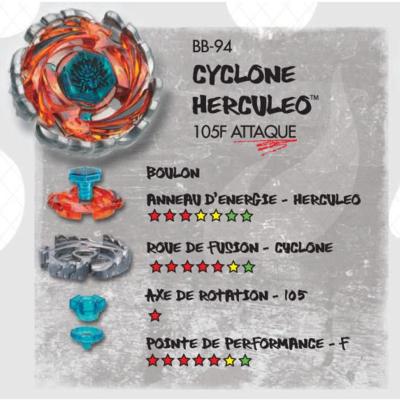 Beyblade Cyclone Hercule 105F BB94 Hasbro 36495