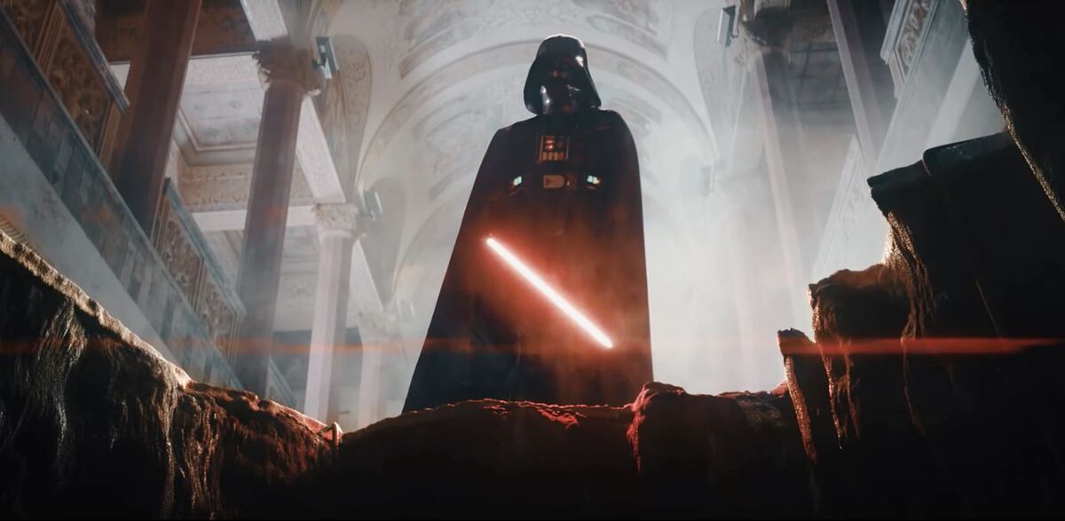 Vader prepares to duel.