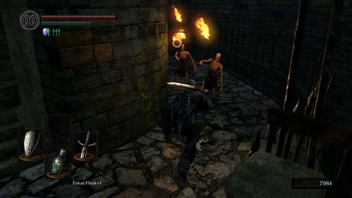 Undead Burg hollows torches Black Knight Sword