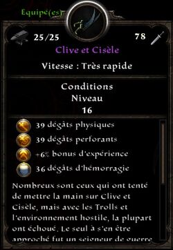 Clive et cisèle stats
