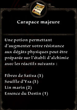 Carapace majeure formule