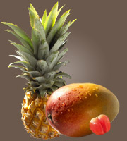 Smoothie mangue ananas fruits
