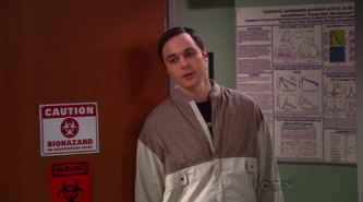 Sheldon goes back to Amy's lab