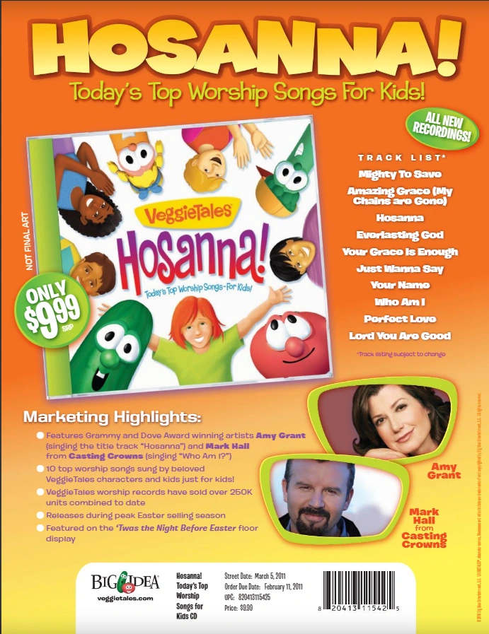 Hosanna! Today's Top Worship Songs for Kids Big Idea Wiki Fandom