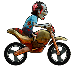 a picture of a zombie biker