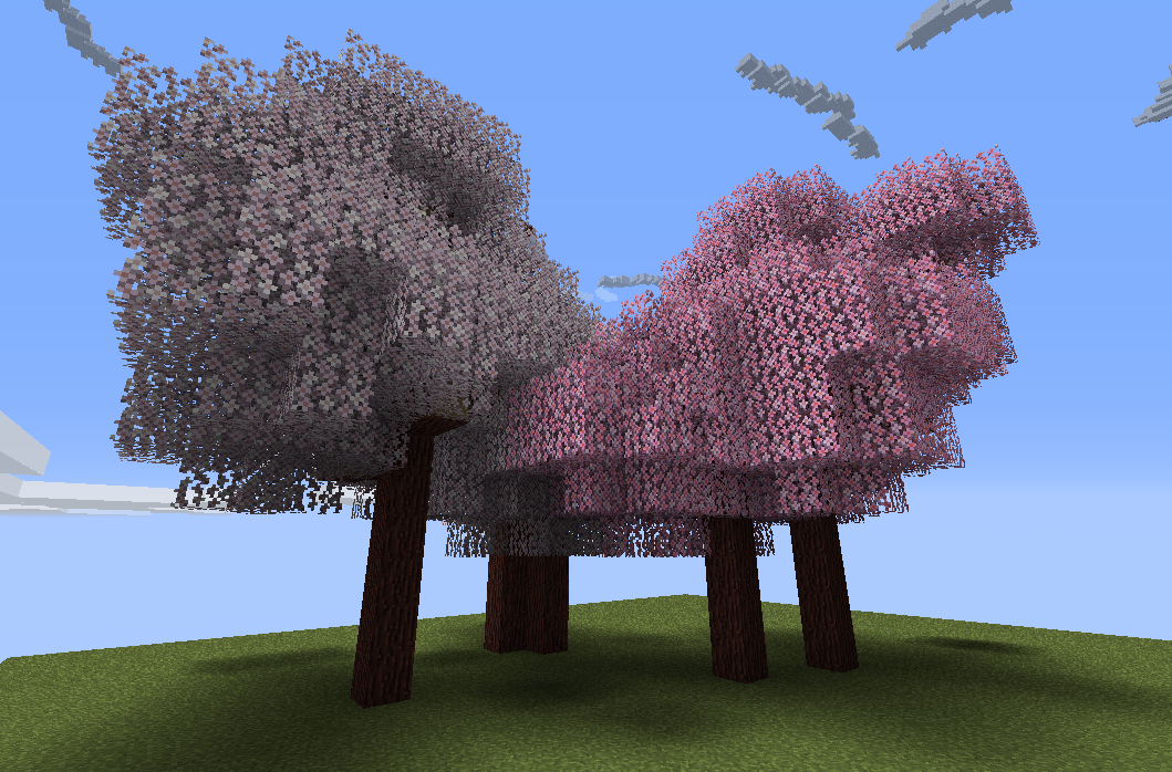 Tree minecraft. Дерево в МАЙНКРАФТЕ. Розовое дерево в МАЙНКРАФТЕ. Дерево Сакура в МАЙНКРАФТЕ. Мод на красивые деревья.