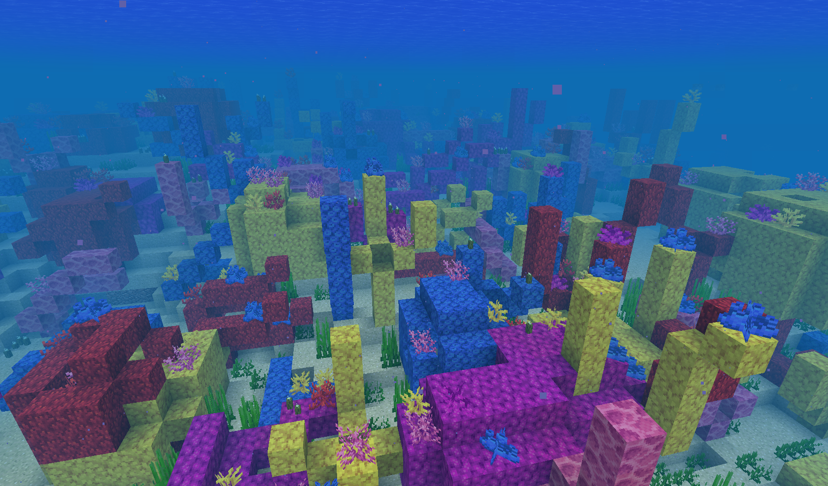 What biomes do coral reefs spawn in minecraft