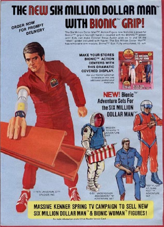 bionic man toy action figure