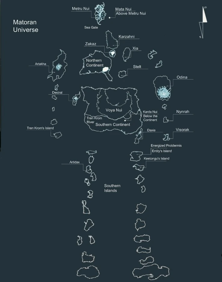 Karte des Matoranischen Universums | Wiki-Nui | FANDOM powered by Wikia