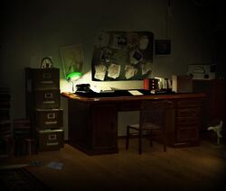 Box on desk