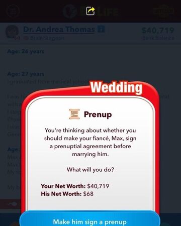 prenup bitlife identifying effective