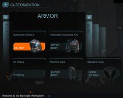 Armor Menu
