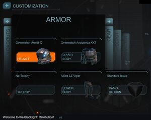 Armor Menu