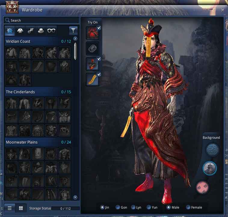 blade and soul online wardrobe