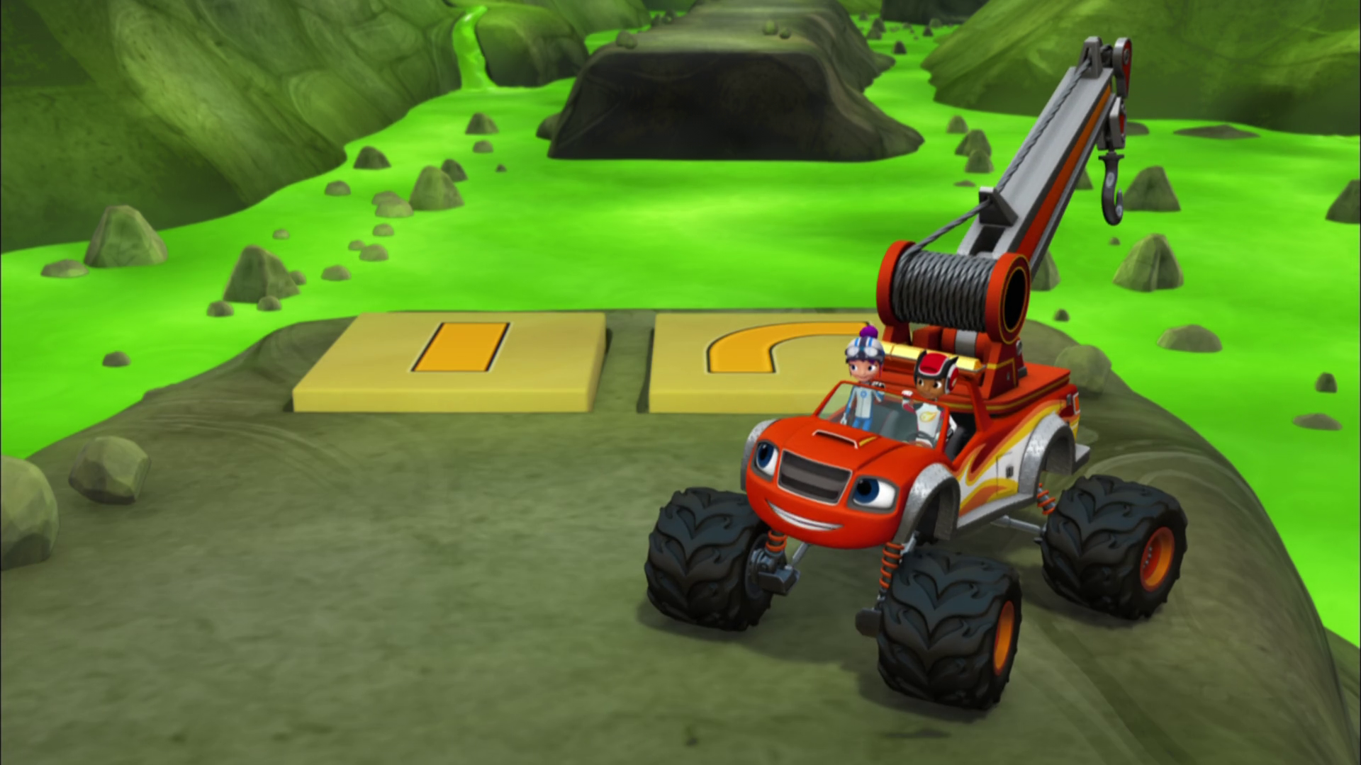 blaze and the monster machines transforming tow truck blaze