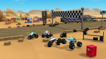 blaze and the monster machines team truck challenge
