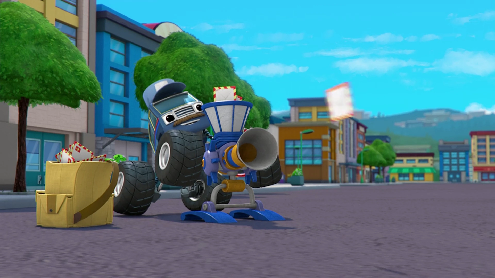 Image S4E6 Mail truck shoots letters.png Blaze and the Monster