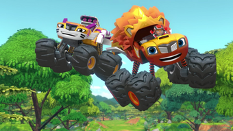 lion blaze monster truck