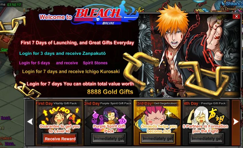 Sevendays Gift Pack Bleach Gogames Wiki FANDOM powered by Wikia