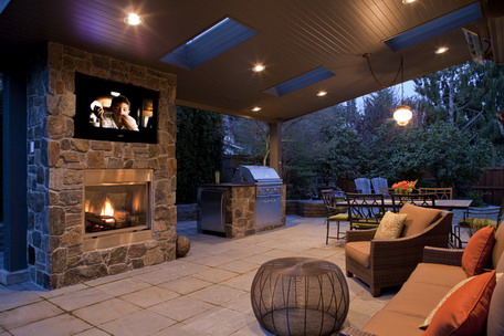 Outdoor Living Design Ideas image - classic-fireplace-and-brown-sofa-furniture-sets-in-outdoor Outdoor Living Design Ideas image - classic-fireplace-and-brown-sofa-furniture-sets-in-outdoor