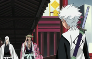 Hitsugaya approached by Kyoraku and Ukitake