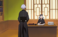 Isane Kotetsu greets Nanao Ise