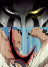 Ichigo slashing Llargo