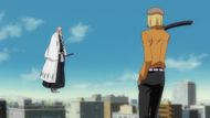 Hirako aproaches Yamamoto