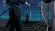 Rukia flees from the Reigai