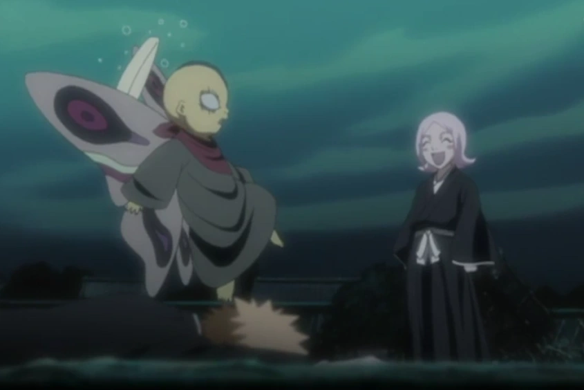 Изображение Yachiru scares Ashisogi Jizo.png Блич вики FANDOM