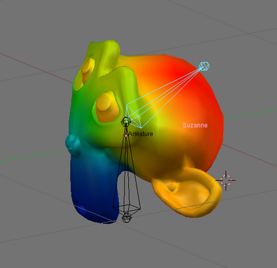 Armature 3D View, Weighted Vertices Following Bone Posing in Weight Paint Mode
