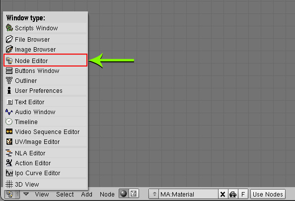 Node Material เรียกหน้าต่าง