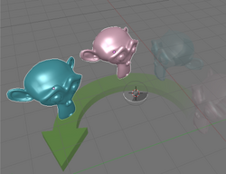 Pivot rotating cursor